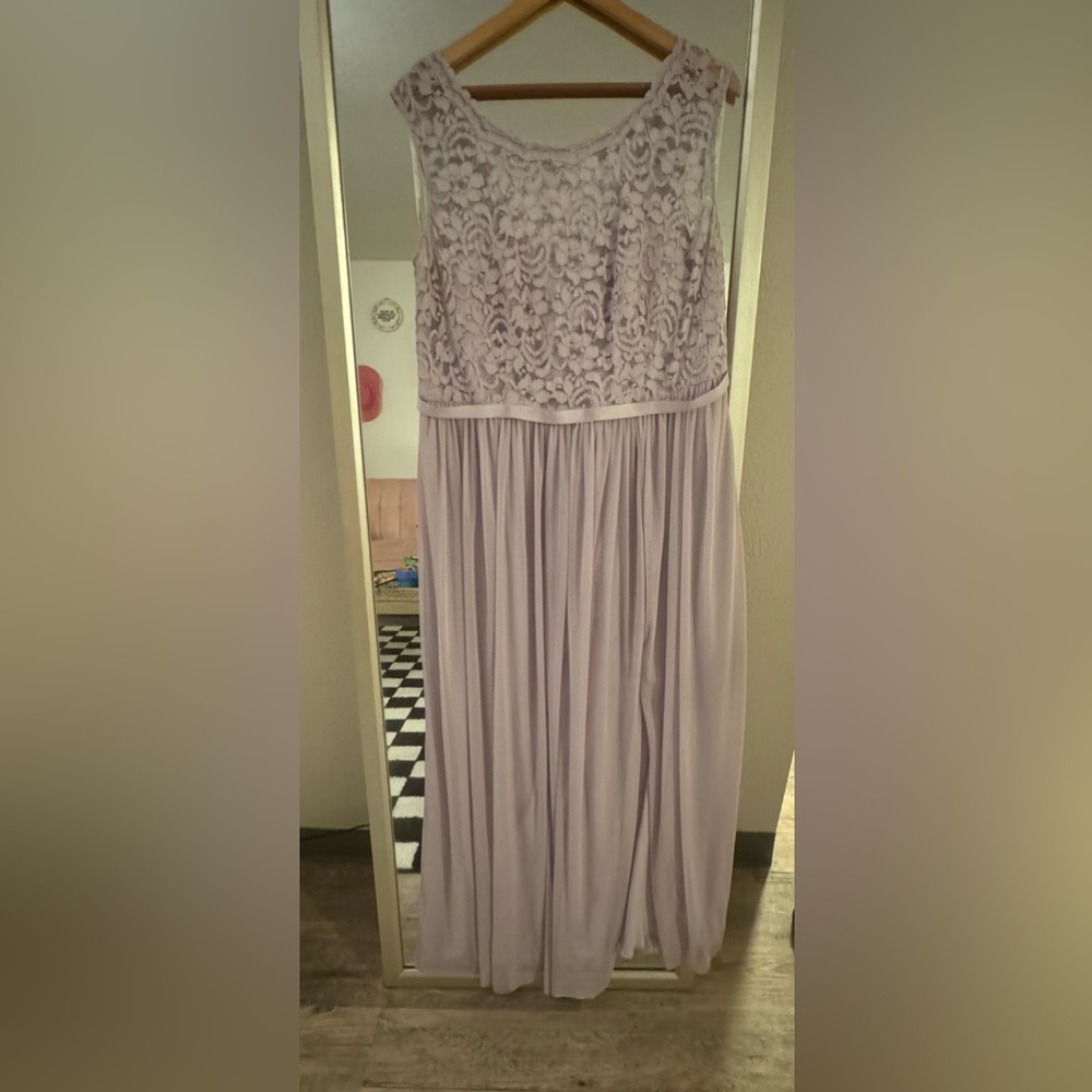 Lilac/Lavender lace and mesh bridesmaid dress